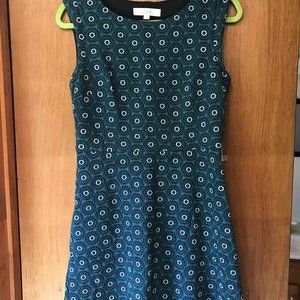 LOFT Green Print Casual Dress